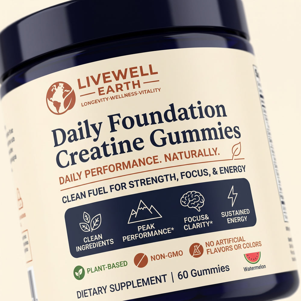 Daily Foundation Creatine Gummies Watermelon label detail