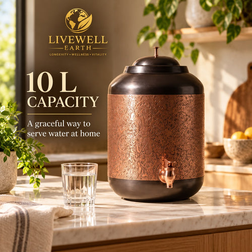 Longevity Pure Copper Water Dispenser, 10 L with Spigot