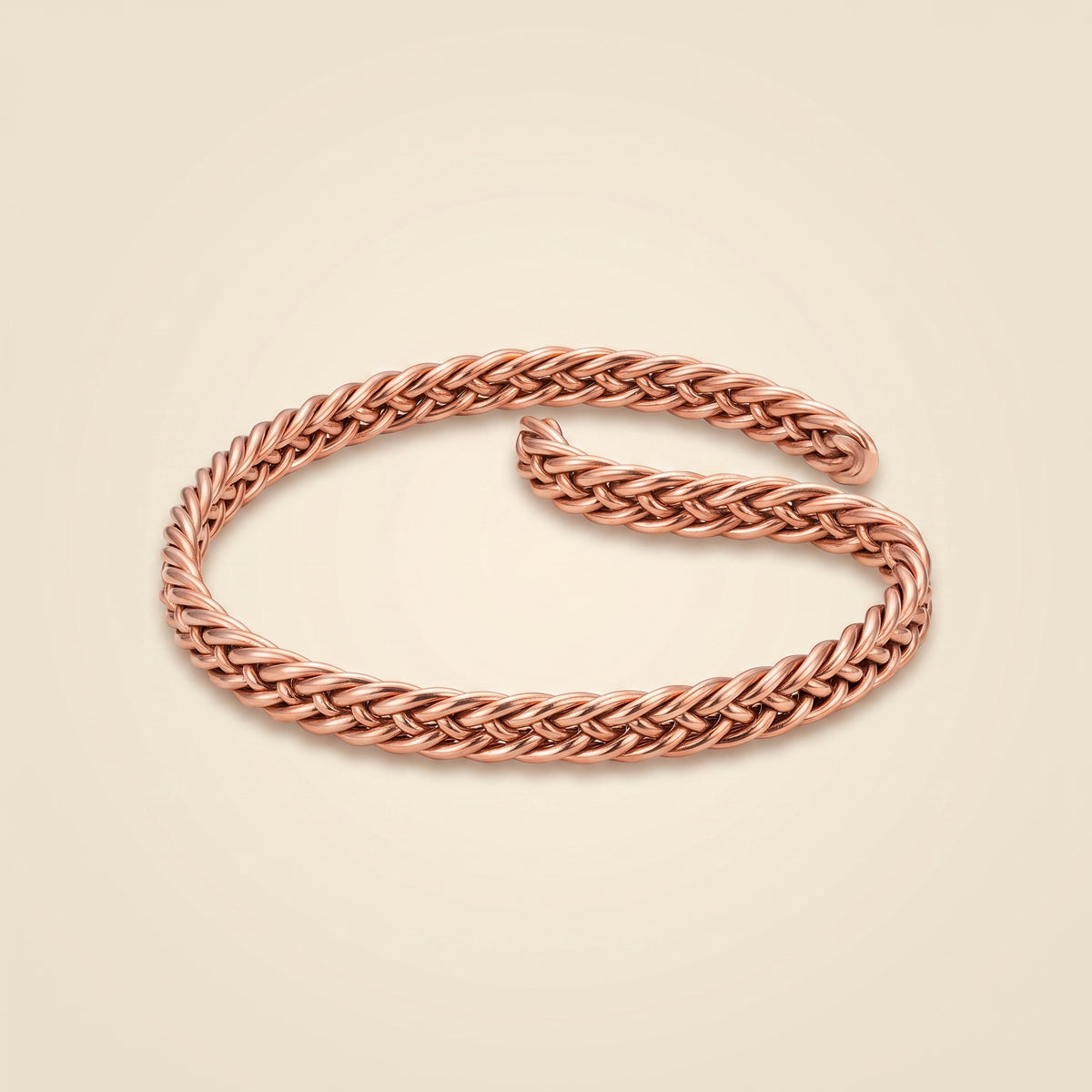 Longevity Copper Band Braided Link, flexible braided copper wire bracelet