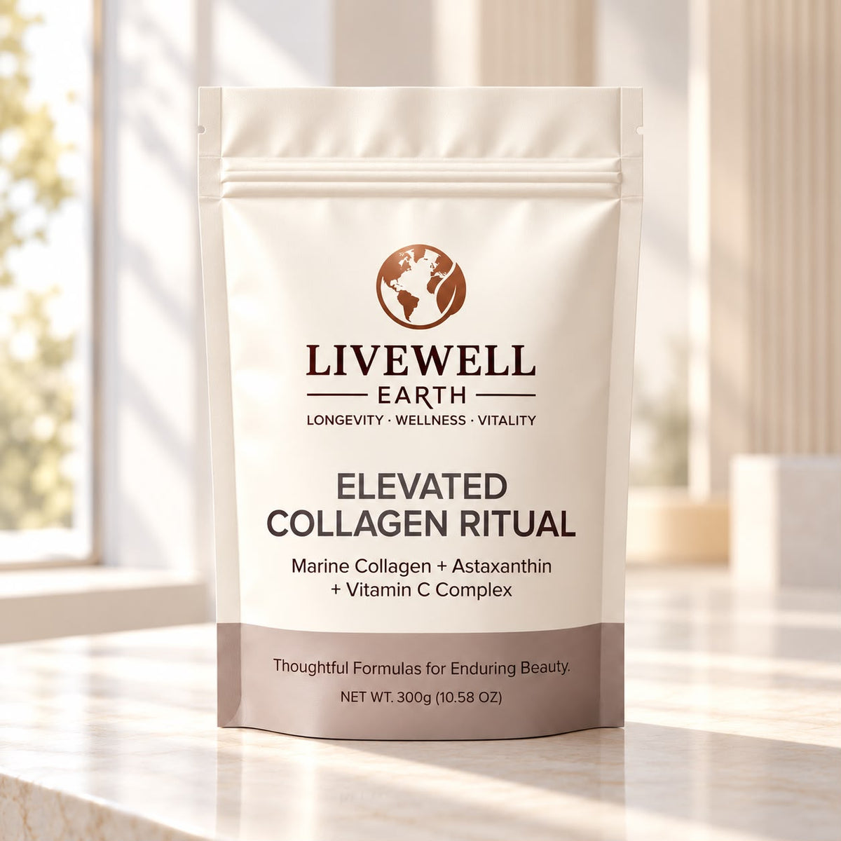 Elevated Collagen Ritual pouch: marine collagen, astaxanthin and vitamin C, 300 g