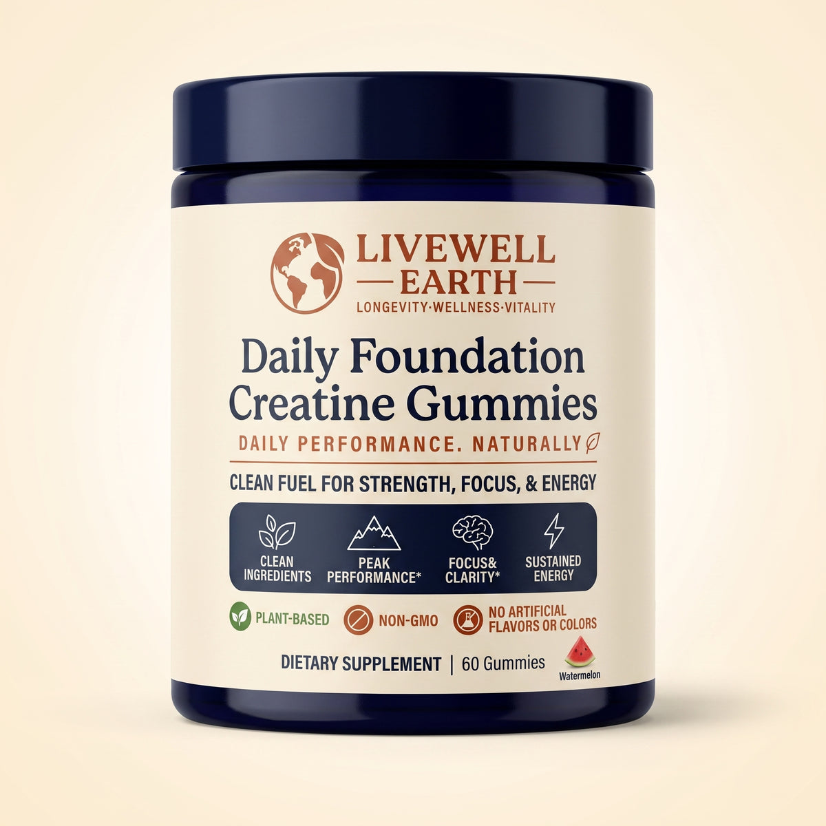 Daily Foundation Creatine Gummies Watermelon packshot