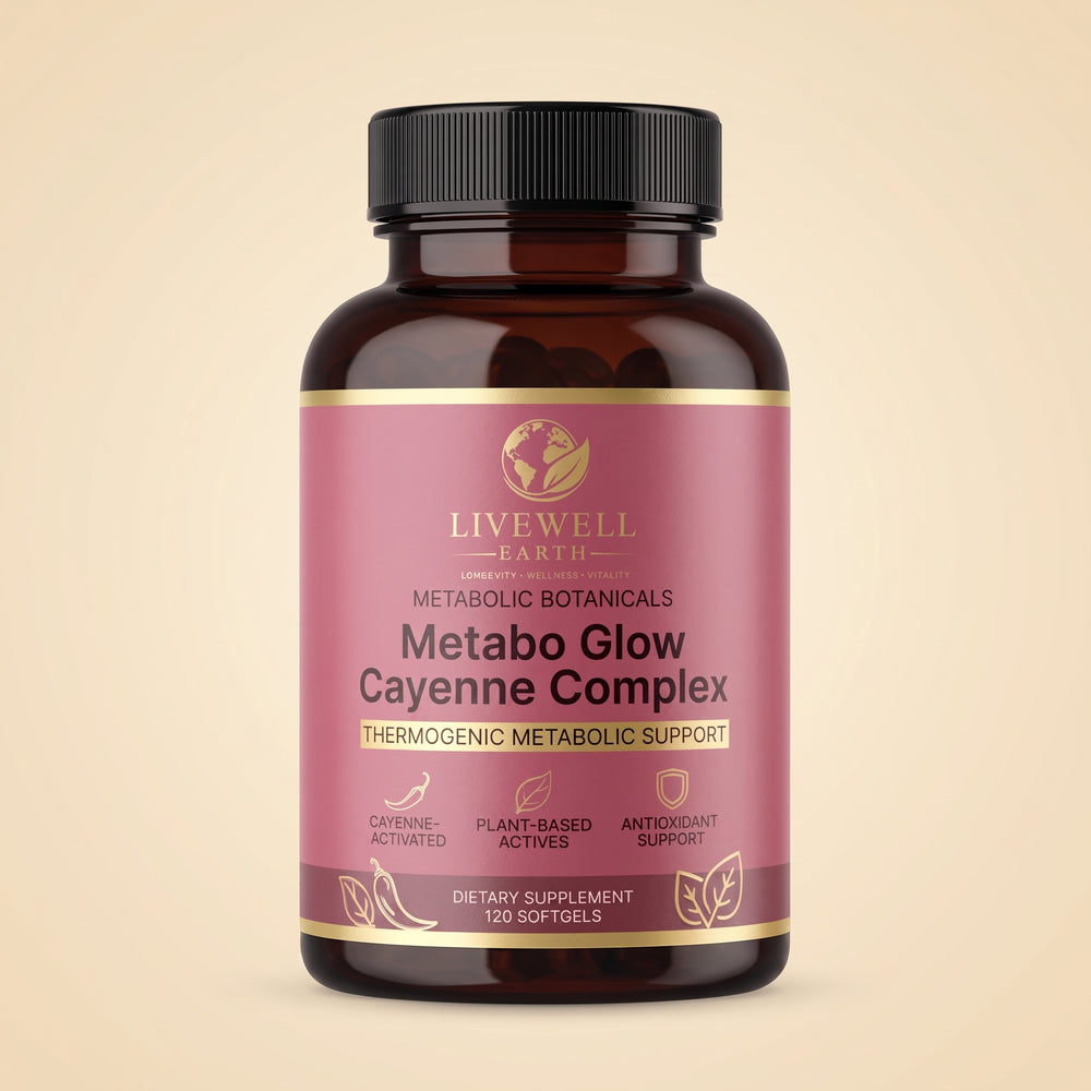 Close-up of the Metabo Glow Cayenne Complex label