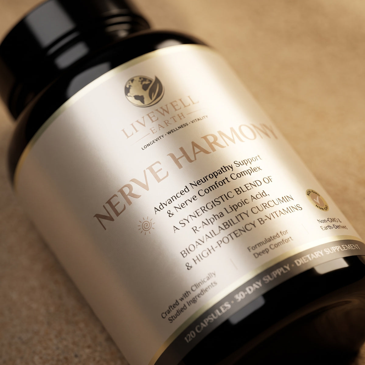 Close detail of the Nerve Harmony label
