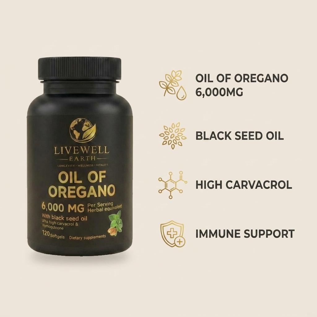 Key ingredients in Oil of Oregano · carvacrol and black seed oil
