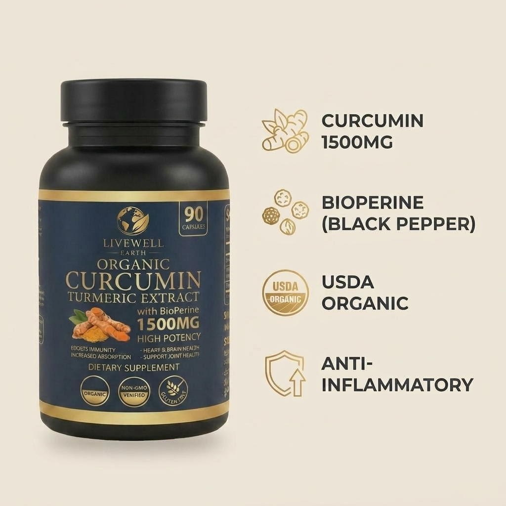 Key ingredients in Curcumin Turmeric Extract 1500mg