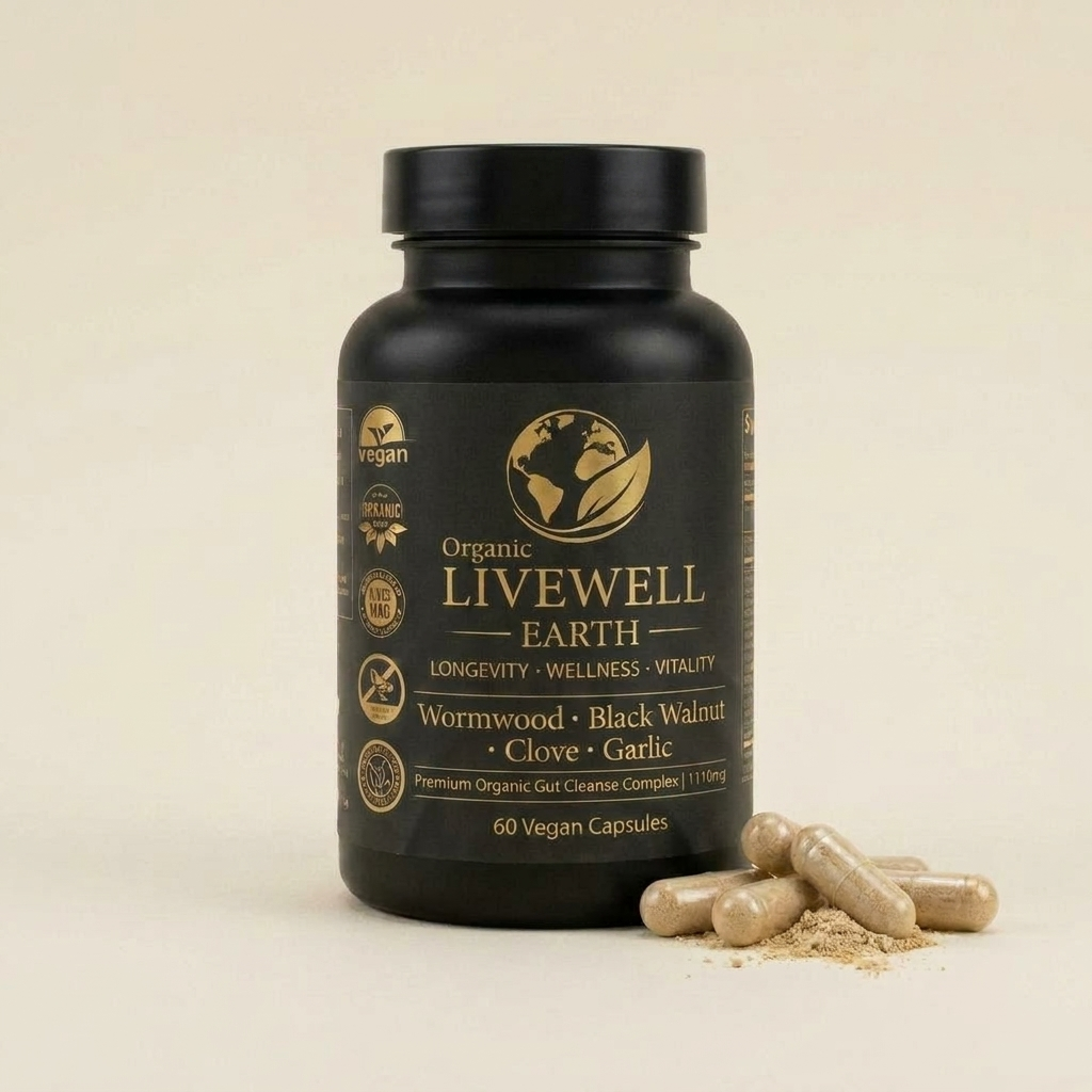 What is inside Gut Cleanse Complex · capsules shown beside the bottle