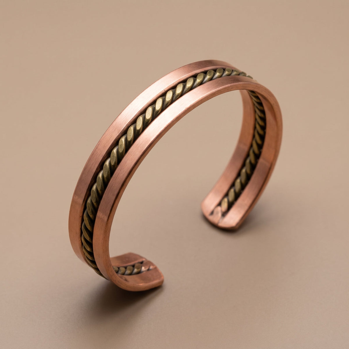 Longevity Copper Band — Center Rope Inlay