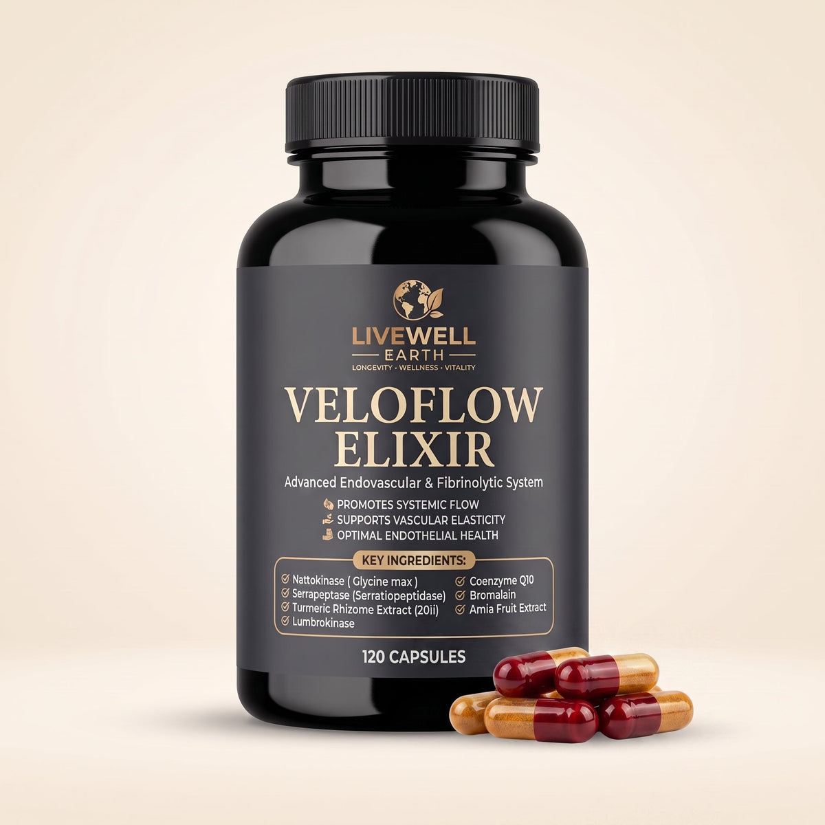 VeloFlow Elixir capsules detail
