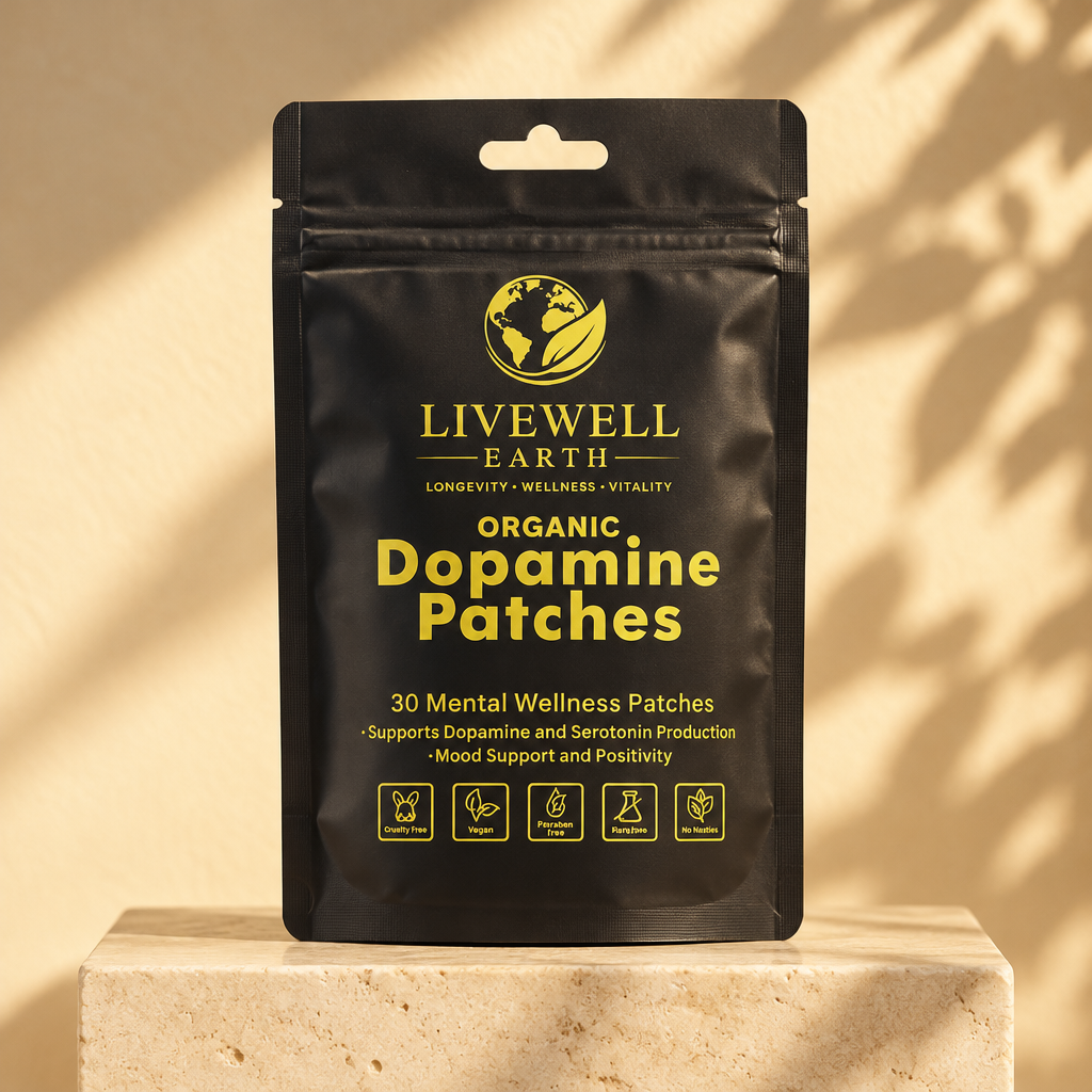 LiveWell Earth Dopamine Patches pouch, front view