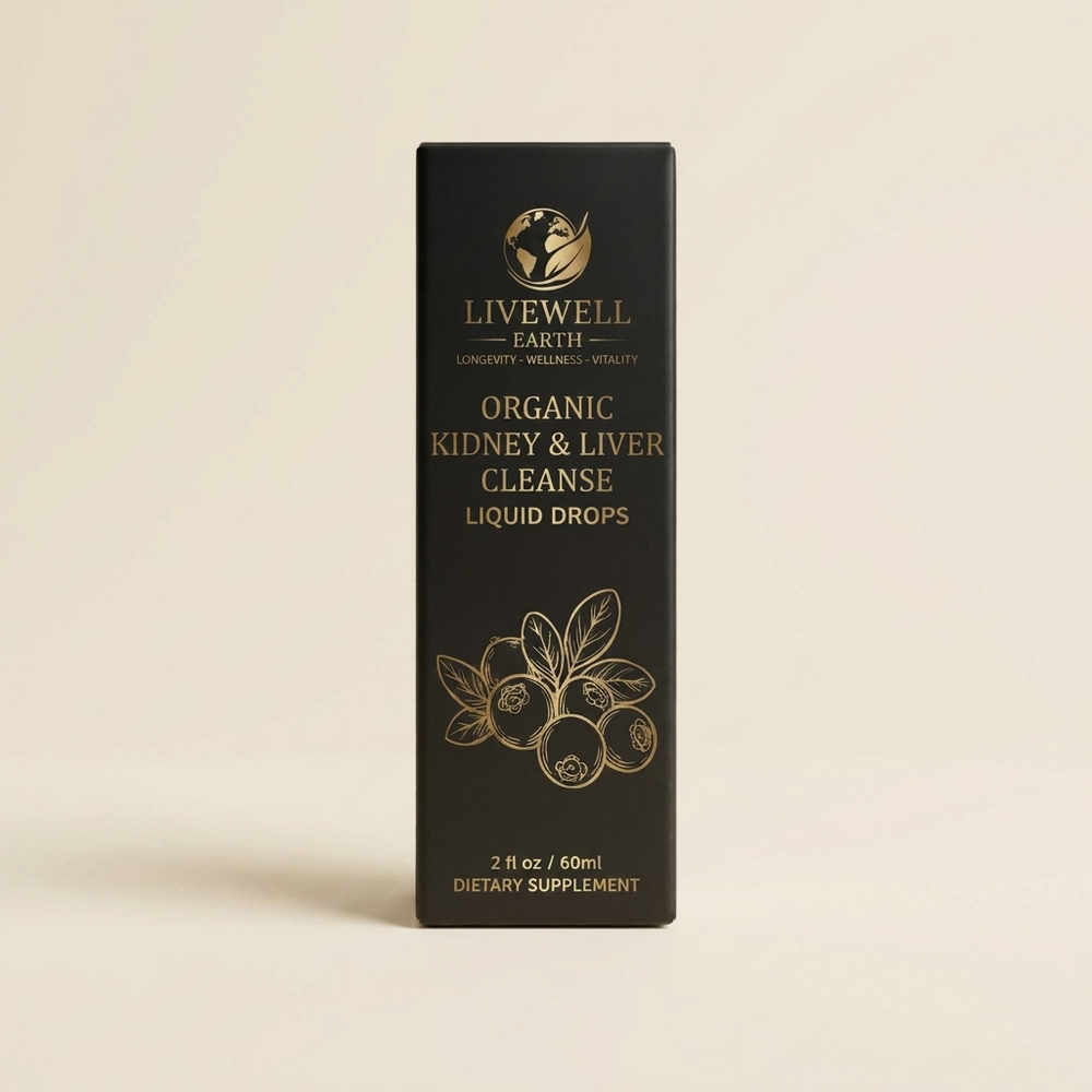 Kidney & Liver Cleanse Liquid Drops carton, front of pack