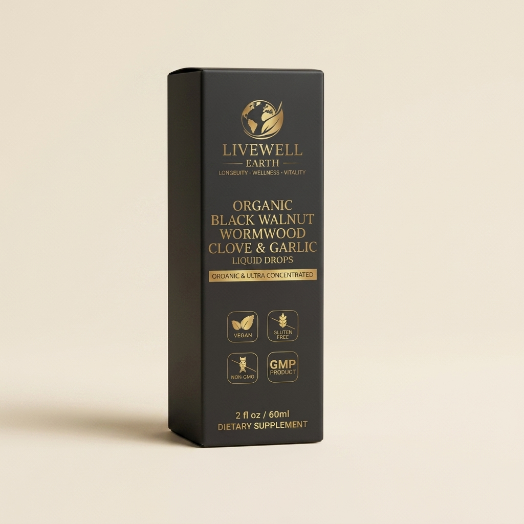 Black Walnut Wormwood Clove & Garlic Liquid Drops