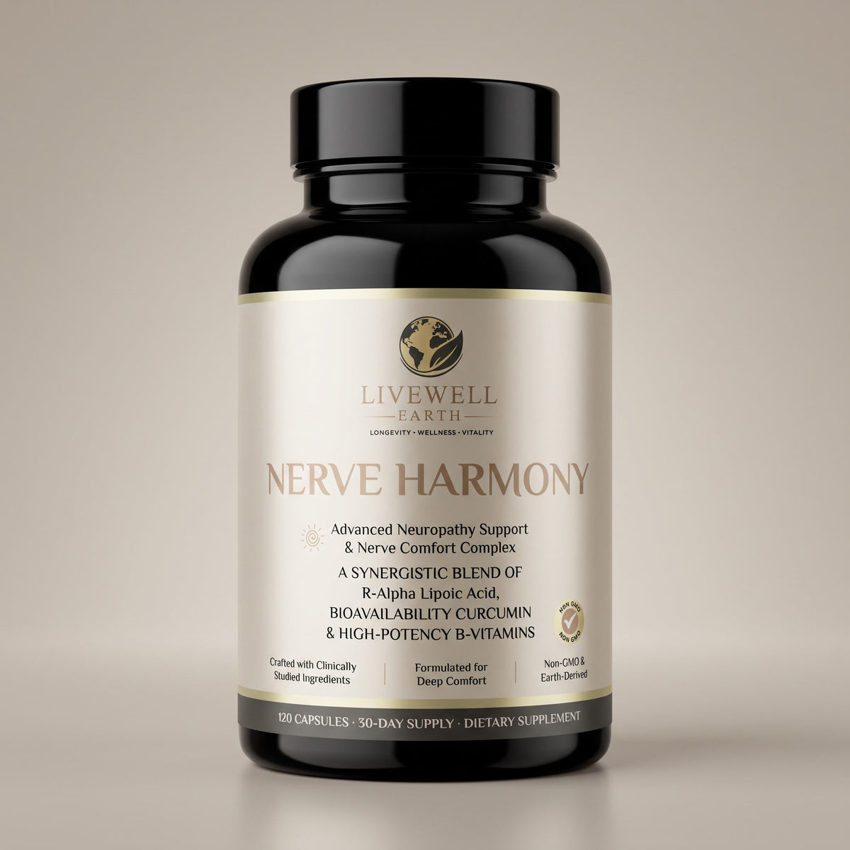 Nerve Harmony, 120 capsules, front of bottle