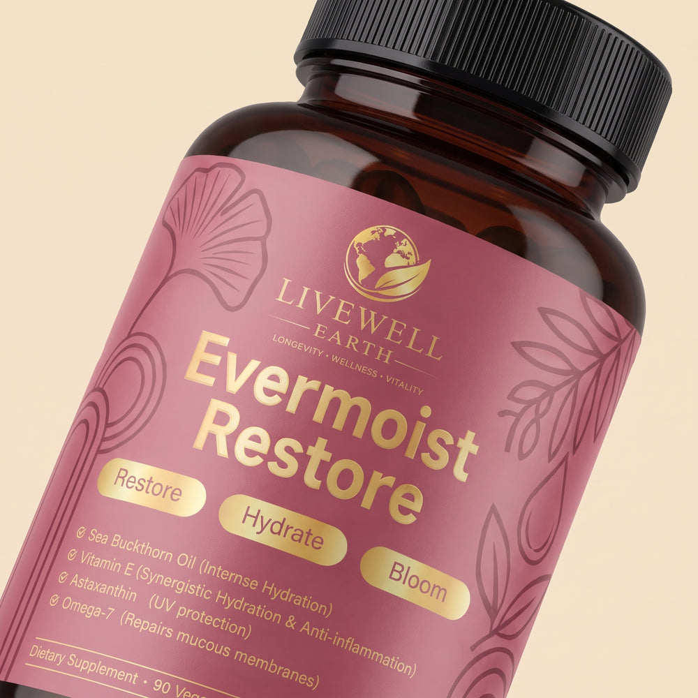 Close-up of the Evermoist Restore label