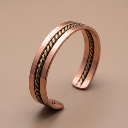Longevity Copper Band — Center Rope Inlay hero